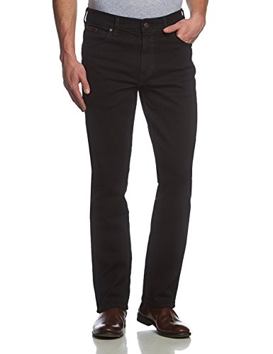 Preisvergleich Produktbild Wrangler W12109004 TEXAS STRETCH Herren Jeans, Regular Fit (Gerades Bein)Schwarz (BLACK OVERDYE) (W35 / L30)