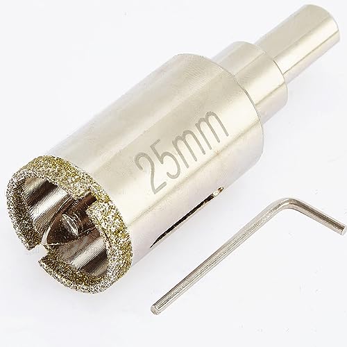 DaduoRi 1 Inch Diamond Hole Saw with Pilot Bit, 1' Tile Hole Saw with Center Drill Bit for Marble, Granite, Ceramics, Porcelain Tiles, 1-1/2' Depth of Cut for Thick Countertops