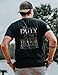 Nine Line Duty Honor Courage T-Shirt, Patriotic American Flag Men’s Shirt, Support Military Veterans, Dropline, Made in USA