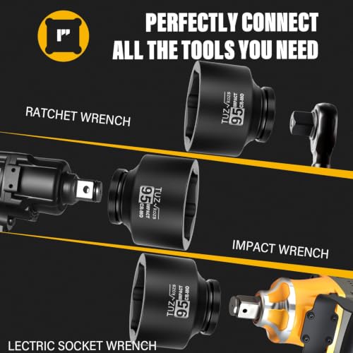 Image of 1 Inch Drive 95mm Standard Metric 6 Point CR-MO Impact Socket