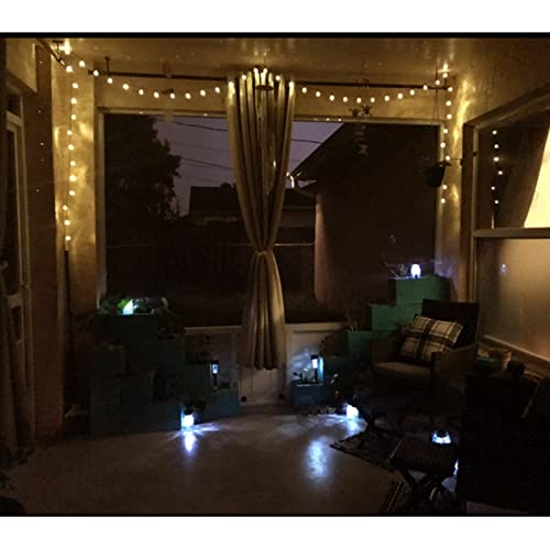 Janchs 14ft Battery Operated 20 Hanging Bulb 100 LED String Lights, Vintage Commercial Battery Outdoor Lights for Indoor Outdoor Decorations Home, Bedroom, Patio, Balcony, Christmas Party (8 Modes)