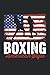 Boxer Amerika Stil Amerikanische Flagge Silhouette: Notizbuch: Milimeter Papier mit 120 Seiten im 6" x 9" Format (15.24 x 22.86 cm)