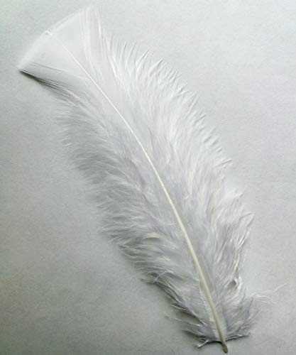 100Pcs White Turkey Flat Feathers 4-6 Inch Fluffy Feathers For Crafts Masks Hats Decorating Dream Catchers Wedding Party Decoration #TOP2