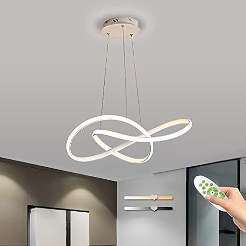 LED Pendant Light, 37W 3300lm Hanging Light Modern Simple Creative, Dimmable Remote Control With Memory Function, Adjustable Height 100cm, Suitable For Living Room, Bedroom, Dining Room Chandelier Cover