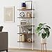 Nathan James 65502 Theo 5-Shelf Wood Ladder Bookcase with Metal Frame, Natural Light Brown/White