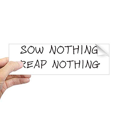 Calcomanía de coche Sow Nothing Reap Nothing pegatina rectangular de defensa 2