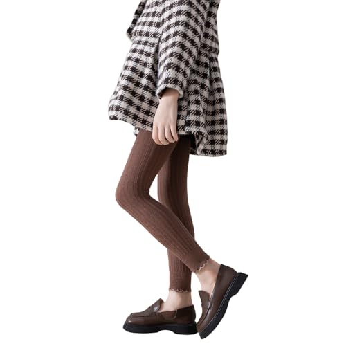 Meeshine 5 Pack Toddler Girls Cotton Footless Tights Cable Ribbed Knit Ruffle Leggings Stocking Pants for 1-8T Kids4