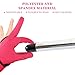 Geyoga 2 Pcs Heat Resistant Gloves for Hair Styling 3 Finger Barber Gloves Reusable Curling Wand Heat Protector for Hair Dye(Rose Red)