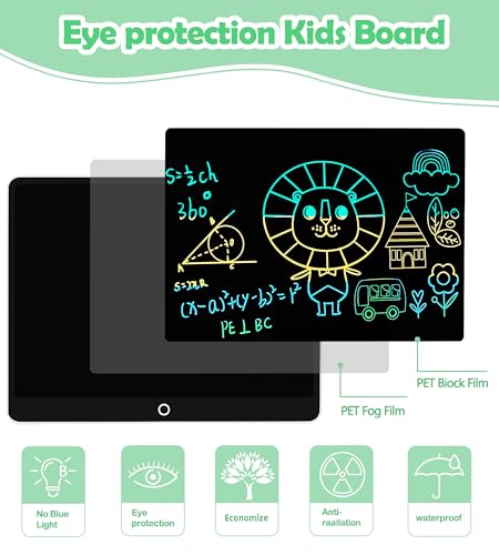 Tableta de Escritura LCD 16 Pulgadas, Tablero de Dibujo Electrónico, Colorida Pizarra Tableta Electrónica Gráfica Pizarra Infantil Juguete Juego de Regalo Cumpleaños para Niñas y Niños de 3-12 Años - imagen 7