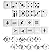 Lohoee Teaching Dice 16mm Math Dice Games for Kids 8-12 for Math Teaching Classroom Supplies Acrylic Material (10Pcs Math Operation Dice + 10Pcs Number Dice + 10Pcs Dot Dice)