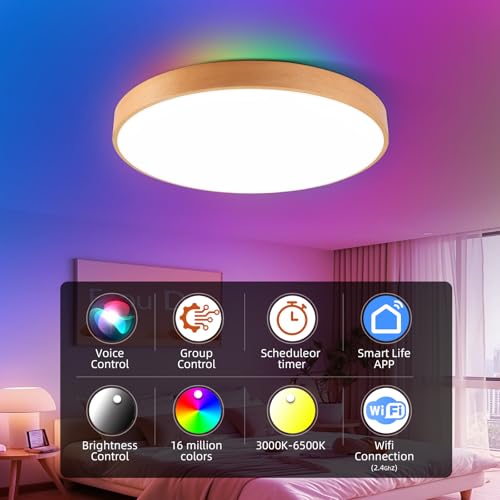 Horevo Smart Ceiling Light LED WiFi Light with Remote - Image 3