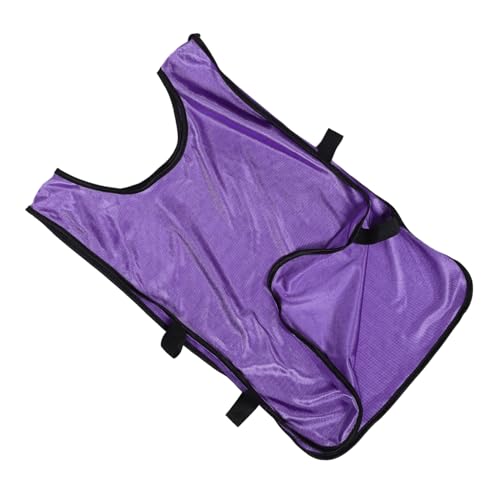 BESPORTBLE 4pcs Training Vest Pinnies Adult Football Practice Vest Adult Pinnies Team Vests Purple Polyester