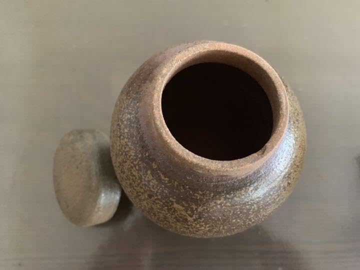 茶道　御茶壺　丹波焼 茶器/茶道具 飾茶壺（飾壺）】 丹波焼き(立杭焼き） 市野信水窯