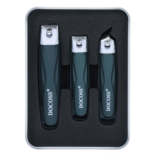 DOCOSS Steel Big Nail Clippers For Men Women Nail Cutter with Toe Nail Clipper,Cuticle Cutter & Ingrown Toenail Cutter,Nails Cutter(Green) - Image 7