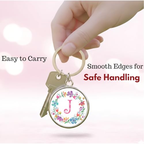 Image of magical gifts MG | Premium Alphabet & Initial Metal Keychain for Bags & Keys | Double-Sided | Personalized Initial Charm Keyring | Heavy-Duty Metal | Perfect for Gifting & Daily Use