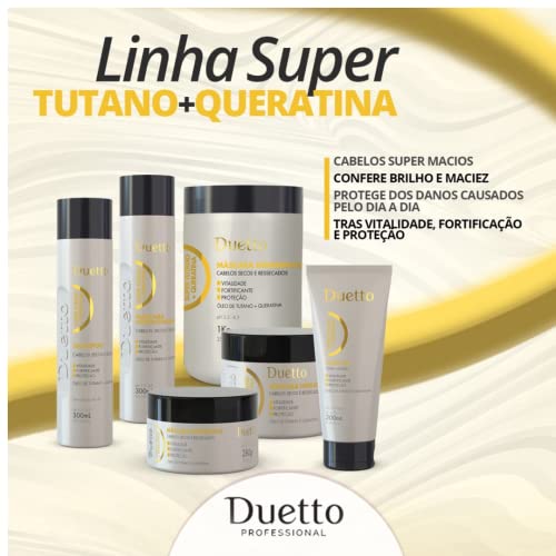 Máscara Hidratante Super Tutano + Queratina Duetto 280g -Formulado com óleo de tutano e queratina qu