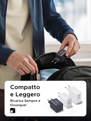 UGREEN Zapix Caricatore USB C 45W GaN con Super Fast Charging 2.0, PD 3.0 PPS, Compatibile con Galaxy S25+/S24 serie, Ultra serie, iPhone 17 Pro Max Air/16/15/14; MacBook Air, Pixel ecc, Senza Cavo - Immagine 4