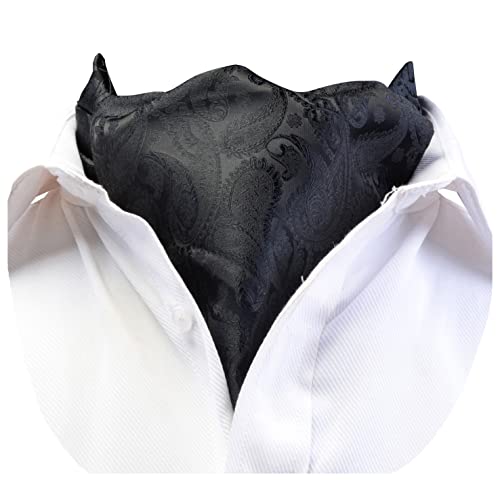 Image of MIPPO Men's Ascot Paisley Floral Jacquard Woven Gift Cravat Tie