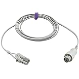 ohmeda Garantie 1 an Sino-K - Compatible avec Datex Ohmeda Veterinary Spo2 Sensor Animal Oreille Langue Clip 9,8 ft 10 broches Connecteur FDA/CE