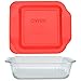 Pyrex Basics 8 Square with red cover