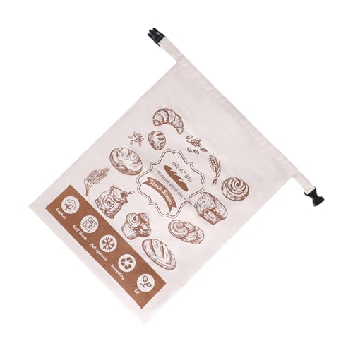 Bolsa de almacenamiento de pan casera de algodón, reutilizable, con hebillas seguras, diseño de bolsas para productos de repostería, aperitivos y bolsas de embalaje esenciales para panadería