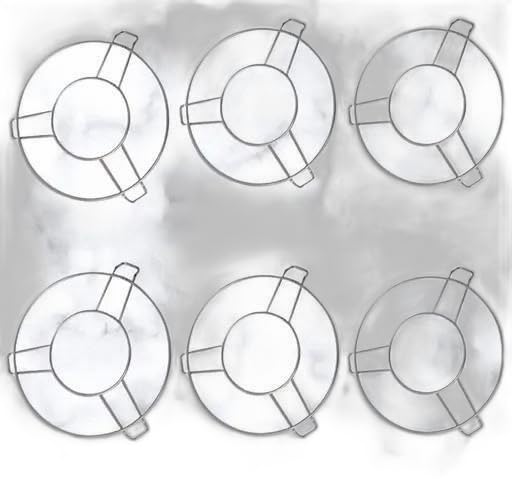 Image of Urban Elegance Stainless Steel Trivet Hot Mat Stand Pack of 6