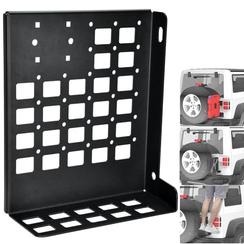 TOPOWN Upgraded All-in-One Gas Can Mount Bracket for Wrangler JL 2018-2025, Gas Can Holder for Jeep Wrangler JL, Gasoline Can Bracket Mount for Jeep Wrangler Tailgate/Roof Footrest