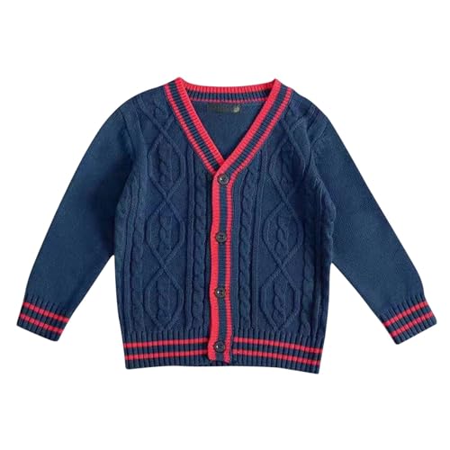 Toddler Kids V Neck Cardigan Sweater Boys Girls Ribbed Knit Long Sleeve Button School 𝗨niform Toddler Girl Outfit