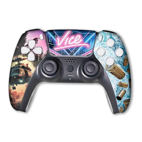 G. T. A. 6 Custom PS-5 Controller Wireless compatible with Play-Station 5 Console by BCB Controllers | Proudly Customized in USA with Permanent HYDRODIP Printing(NOT JUST A SKIN)(MODDED)