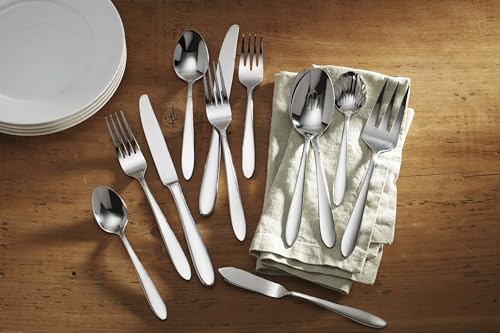 Oneida B336045A Mooncrest 45-Piece Flatware Set, Service for 8,Silver,45 Piece - Image 3