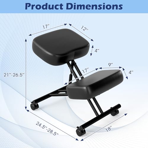 Giantex Ergonomic Kneeling Chair with Thick Cushions