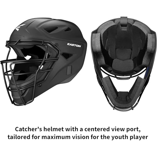 Image of Easton | Black Magic 3.0 Youth Baseball Catcher Gear Set | Helmet, Chest Protector & Leg Guards | Multiple Sizes /Colors