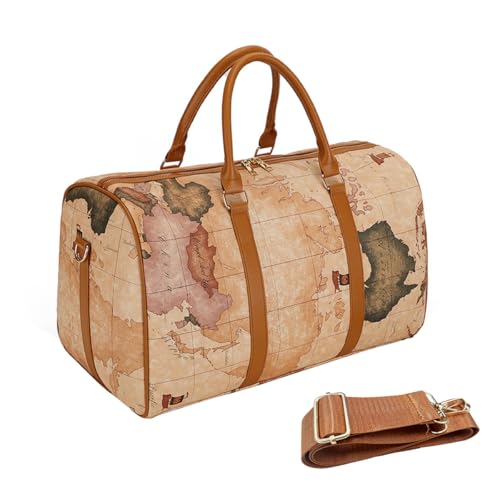 Image of PALAY Tote Bag for Woman Brown Large Duffle Bag Travel Tote Luggage Style