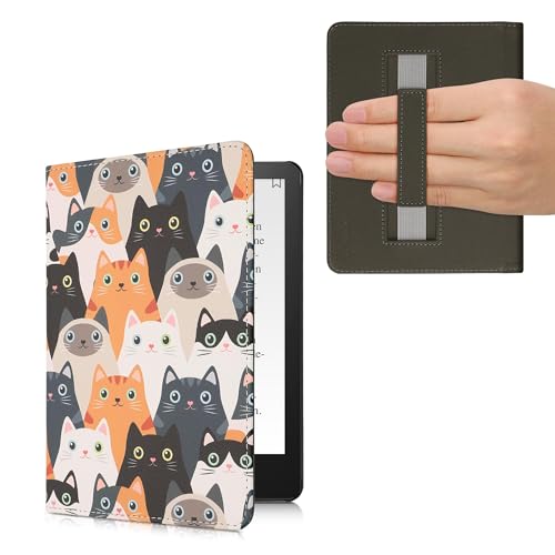 kwmobile �J�o�[ Amazon Kindle Paperwhite 11. Generation 2021�Ή� �P�[�X - �d�q���Ѓ��[�_�[ �蒠�^ �ϏՌ� PU���U�[ �L�̍s�i�f�U�C��