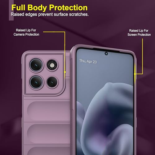 Image of amazon basics Back Case Cover for Motorola G86 Power 5G | Compatible for Motorola G86 Power 5G Back Cover | Liquid Silicon Magic Case with Camera Protection | Lavender