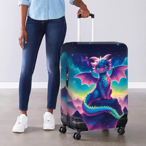 Image of Mumeson Cartoon Dinosaur Luggage Cover for Suicase Approved Protector Baggage Gear Dust Covers Protective Fits 18-32 Inch Luggage