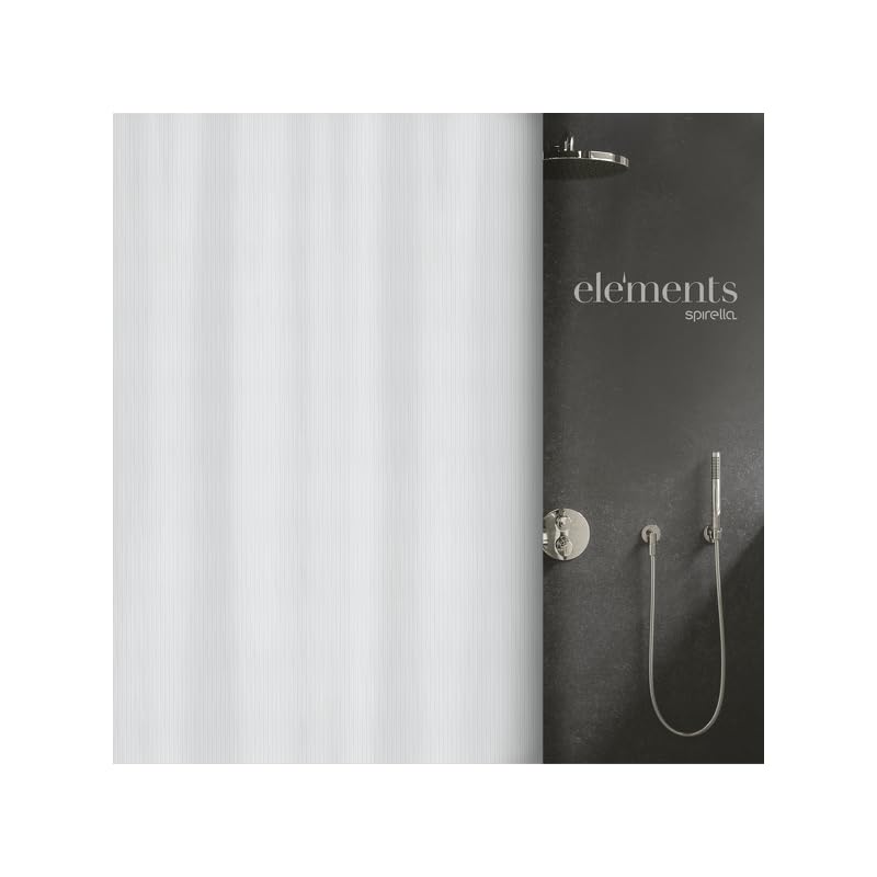 Spirella Elements by Rideau de Douche Polyester Mera 180x180cm Blanc