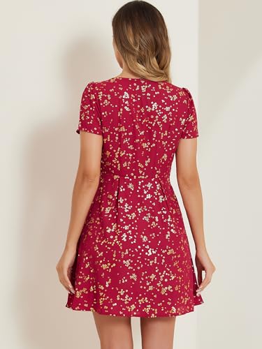 Robe d'été imprimée et décontractée fluide à col carré
