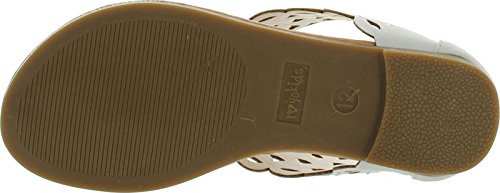 Yokids Karylle-82 Perforated Closed Flat Thong Girls Sandals With Rhinestones4