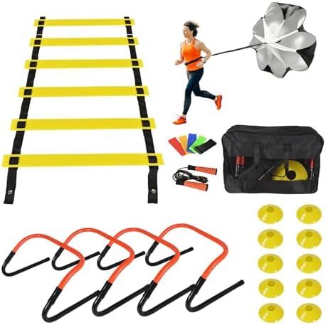 ASENVER Conjunto de equipamento de treinamento de futebol, equipa...