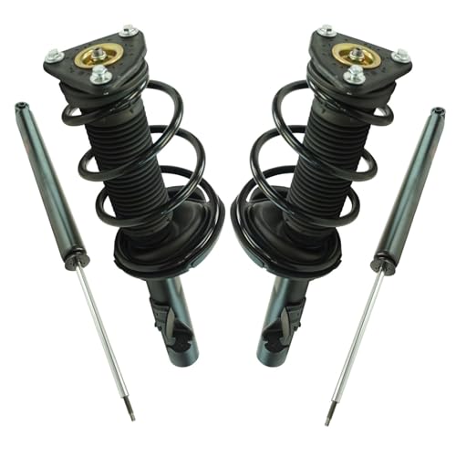 Image of TRQ Front and Rear Complete Strut Assembly & Shock Absorber Kit Complete Strut & Coil Spring Assembly Compatible with 2012 Ford Focus