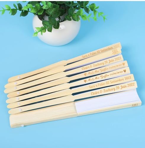 Éventails pliants de mariage gorm : lot de 100 pour cadeau de fête