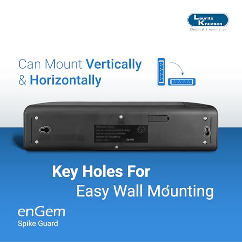 Image of Lauritz Knudsen Electrical & Automation CB93300AB06 enGem 4 Way Spike Guard - 1.5 Mtr with Up to 12 Years Warranty | for Homes, Apartments, Commercial Space (Offices /Malls), Healthcare
