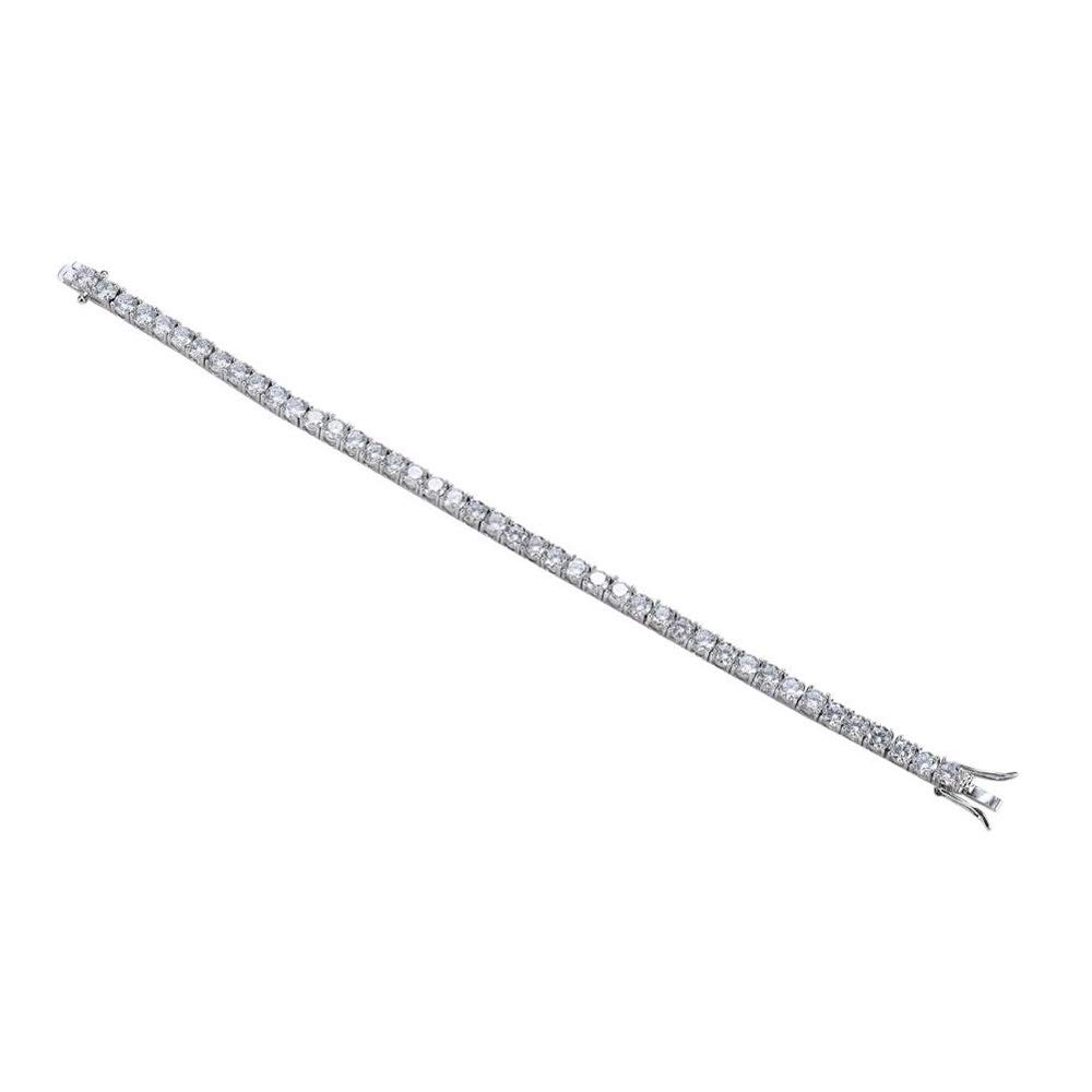 Pulsera Tenis de Plata de ley 925 con Circonita Cúbica Blancas de 5 mm