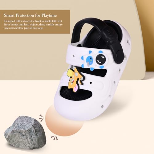 Image of GLJ Kids Comfort Clogs Sandals For Boy And Girl, 1 to 4 Years, Two-Strap Design, Easy To Wear Slip On, Dust and Waterproof, 7101