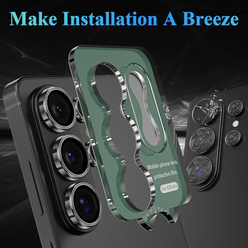 Image of YWXTW Camera Lens Protector for Samsung Galaxy S26 Ultra, [5X Stronger] Individual Metal Ring Tempered Glass Camera Cover for Galaxy S26 Ultra Accessories, Anti-Scratch, 1 Set
