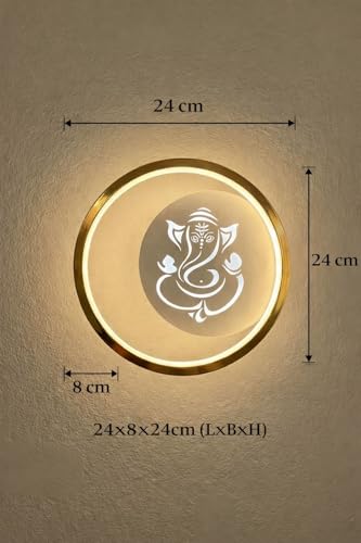 Image of blissbells Crystal Wall Light, LED Decorative Sconce (Ganesh wall Art Sconce)