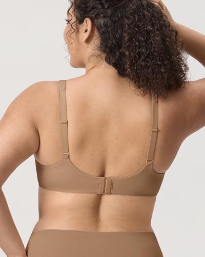Image of DELIMIRA Women's Confishape Unlined Balconette Bras | Underwire, Supportive, No Padding, Tshirt Bra, Full Coverage, Plus Size