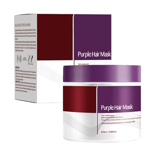Crema Instantánea Reparación Del Cabello, Mascarilla para el Cabello Violeta Acondicionador, 100 Ml Crema para el Cabello Reparación Intensiva, Colágeno Natural Mascarilla Para Cabello Muy Seco Y