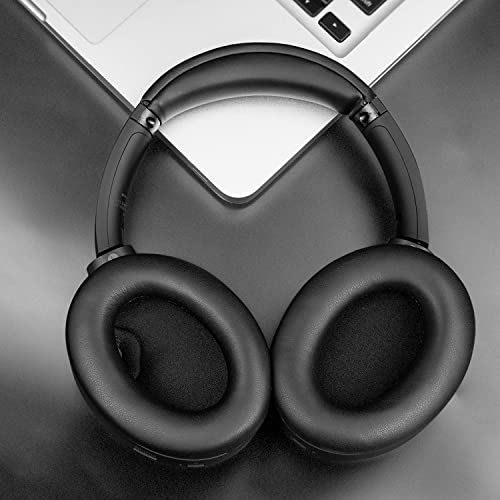 Image of SOULWIT Replacement Earpads for Sony WH-1000XM4 (WH1000XM4) Headphones, Ear Pads Cushions with Noise Isolation Foam, Added Thickness, Without Affecting Sensor - Black